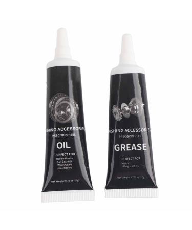 Fishing Reel Oil and Grease, Lubricant Oil Grease Set Fishing Reel Maintenance Tools Kit Fishing Accessories(Black)