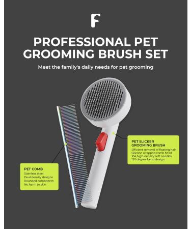 Furbulous Cat Brush & Comb | Effortless Pet Fur Care for Cats Puppies & Rabbits - Buy Online on GoSupps.com
