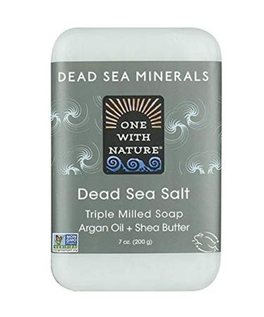 One With Nature Dead Sea Mineral Soap Dead Sea Salt 7-Ounces (Pack of 6) Sea Salt 7 Ounce (Pack of 6)