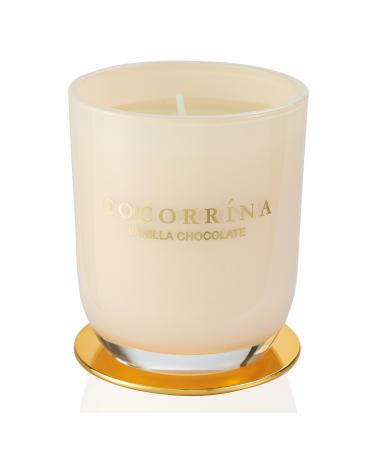 Cocorr na Candle fragrance candle in a glass-vanilla chocolate burning time up to 22 hours natural soy candle Christmas gift candle 180g vanilla chocolate 180g