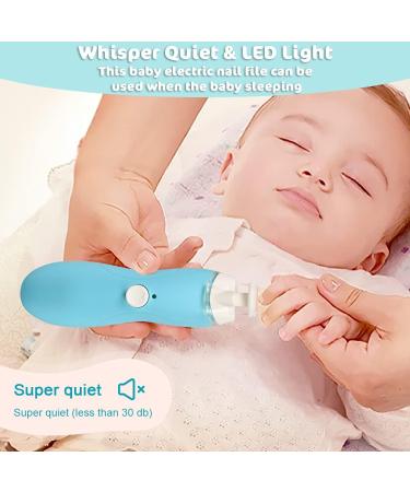 Vicloon 11 in 1 Electric Baby Nail Trimmer Set - LED Light, Whisper Quiet Design, 9 Grinding Heads, Nail Cutter - Blue - Buy Online on GoSupps.com