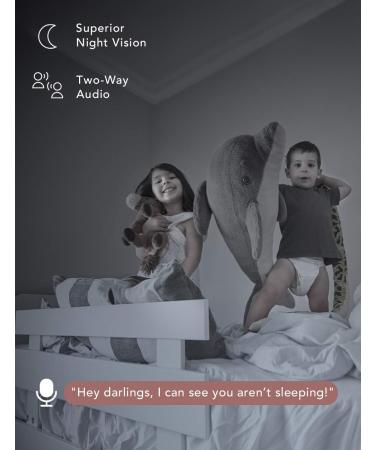 Nooie Baby Monitor - 360 WiFi Baby Camera 1080p HD Night Vision AI Tracking Intercom & Alexa Compatible - Buy Online on GoSupps.com