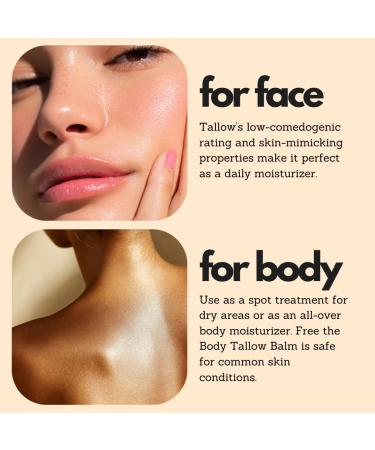 "Free the Body Tallow and Rose Hip Barrier Balm Grass-Fed Tallow with Beeswax and Rosehip Oil 2oz All Skin Types Face and Body (2oz Lavender & Mint)" Lavender & Mint 2 Fl Oz (Pack of 1) - Buy Online on GoSupps.com