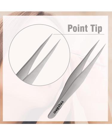 Pointed Tweezers for Ingrown Hair - Tweezers for Splinters Hairs & Precision Sharp Needle Nose Pointed Ticks & Glass Removal - Best for Facial Hair Removal & Eyebrow Hair (Silver) - Buy Online on GoSupps.com