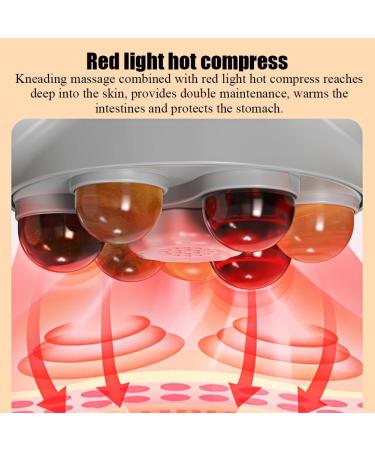RKXKJ Electric Abdominal Massage Device - Bian Stone Kneading 3 Intensity Levels Red Light Hot Compress Intelligent Timing for Pain Relief - Buy Online on GoSupps.com