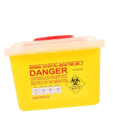 Fomiyes Recycling box Needle waste bucket blade dispenser disposal container for syringe razor disposal case razor blades bank needle waste container ABS storage box.