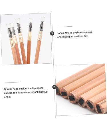 PLAFOPE 2pcs Double Ended Eyebrow Pencil with Brush Makeup Eyebrow Tool Women Makeup Pencils Eyeliner Wood - Buy Online on GoSupps.com