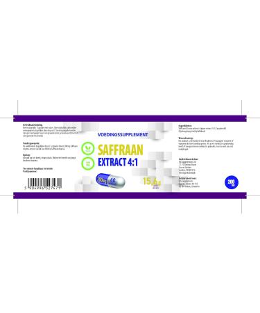 Saffron Supplement 800mg Equivalent (200mg of 4:1 extract) 60 vegan capsules Saffron - Buy Online on GoSupps.com