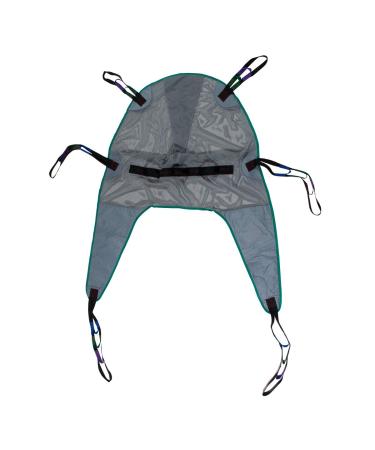 Patient Aid Universal Mesh Bath Patient Lift Sling with Head Support, Divided Leg Shower Sling, (Large)