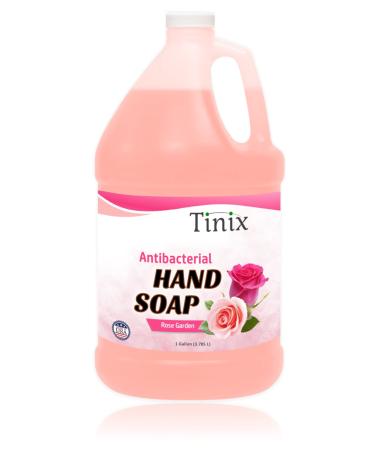 Tinix Premium Antibacterial Hand Soap Refill  Rose Garden Scent  Value Size 1 Gallon  128 Fl Oz. - Made in USA