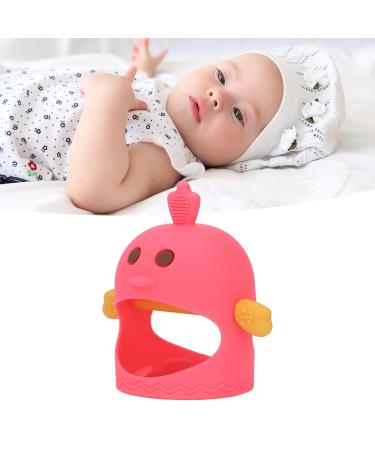 Handheld Pacifier Chew Toy - Silicone Portable Baby Teether & Soother | Watermelon Red - Buy Online on GoSupps.com