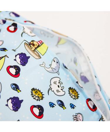 Egurs Waterproof Reusable Wetbag Diaper Bag - Stripes Nappy Bag (22x15cm) | Eco-Friendly & Versatile for International Shipping - Buy Online on GoSupps.com