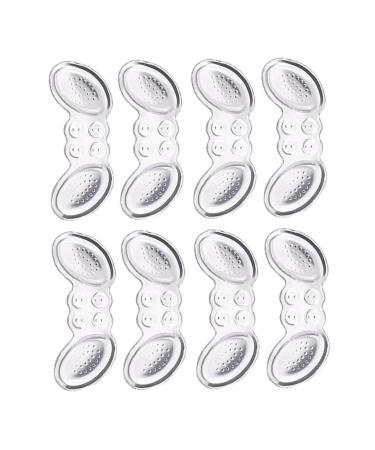Mobestech 4 Pairs Anti-Drop Follow-up Sole Stickers for Heels Rear Heel Pad Rear Heel Sticker Shoe Thin Feet Protection Sticker Sole Protector Cover Transparent Stickers Soft Gel