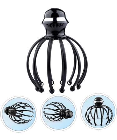 Coolhiya 1stk Head Massager & Manual Back Scratcher | Octopus Massage Tool for Relaxation & Scalp Care - 18x14.5cm Black - Buy Online on GoSupps.com