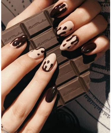 Embrace Autumn Glamour: Brown Nail and Nude Polish Set with Bonus Nail Art Stickers - 15ml Each - Buy Online on GoSupps.com