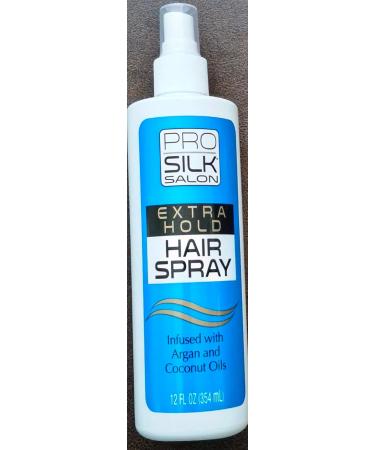 Pro Silk Salon Extra Hold Hair Spray infuse With Argan &Coconut Oils. 12 FL OZ (354 ML) - Buy Online on GoSupps.com