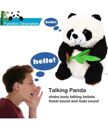 Qwifyu Talking Panda Plush Toy - Interactive Buddy for Kids - Black and White - Buy Online on GoSupps.com