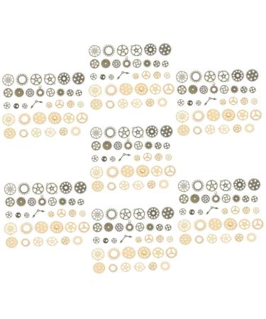 Lurrose 7 Sets Nail Decoration Necklaces Jewlery A Necklace Diy Gears for Crafts Punk Necklace Pendant Metal Gear Charms Jewelry Gear Hanging Gear Pendant Gear Design Pendants Mechanical