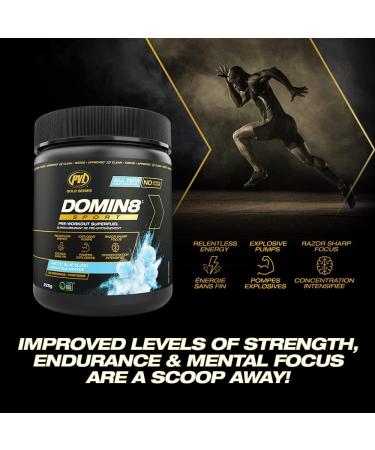 PVL Gold Series Domin8 Sport | pre-workout Superfuel | Peach Mango Punch | 225 G - Buy Online on GoSupps.com