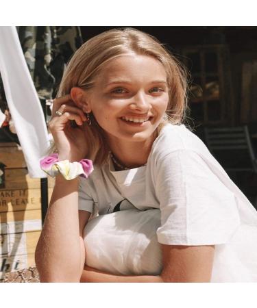 Boogift Hair Scrunchies Set - 8 Strong Elastic Hair Ties for Women | Colorful Accessories for Ponytail, Tie Dye Design | Traceless Bobbles for Girls & Ladies - Buy Online on GoSupps.com