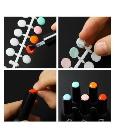 NMKL38 False Nail Tips Color Chart - 120 Pack Flat Back Display Tips with Adhesive Sticker - Natural Color Card for UV/Gel/Polish Nail Art - Buy Online on GoSupps.com