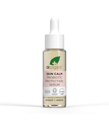 Dr Organic Skin Calm Probiotic Protection Serum For Redness Dry Sensitive & Irritable Skin 24hr Moisture Dermatologically Tested Vegan Cruelty Free Paraben & SLS Free Certified Organic 30ml - Buy Online on GoSupps.com