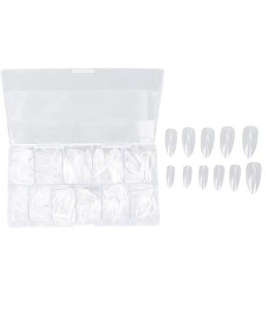 Buy Sonew 500 Pieces Almond-Shaped Acrylic Nail Tips - Clear Artificial Nails for Nail Studios & DIY Art | International Shipping Available - Buy Online on GoSupps.com