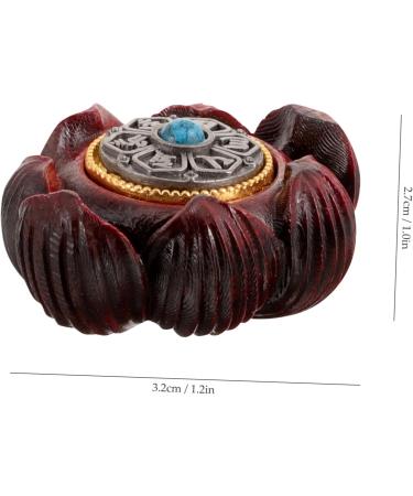 Beaupretty Hand Exercise Plate - Decorative Lotus Wood Tibetan Buddhist Pearls | 3.2x2.7cm Office Charm - Buy Online on GoSupps.com