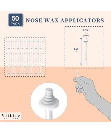ViiLife Nose Wax Sticks Applicators 50Pcs - Nasal Hair Removal & Cleaning - 48 Count - Buy Online on GoSupps.com