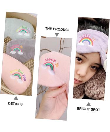 FRCOLOR 4pcs Rainbow Eye Masks & Headbands - Perfect Travel Blindfolds for Kids | Comfortable Sleep Eye Covers - Buy Online on GoSupps.com