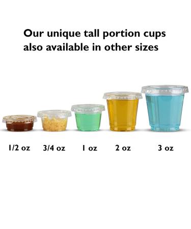 100 pack Premium 2 oz. Jello Shot Cups with Leak-Resistant Lids - Durable & Clear Disposable Plastic Souffl Portion Cups - Easy Snap-On, Tight Fit - Fully Transparent - Buy Online on GoSupps.com