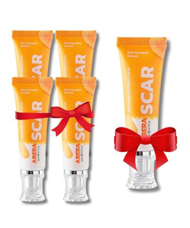 Combo Abera Scar Removal Cream - Advanced Premium Overnight Plumping Treatment for Face and Body with Natural Ingredients - Rapidly Removes Stretch Marks Keloids Burns and More (Buy 4 Get 1)
