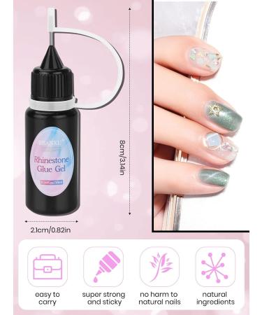 EBANKU 2PCS Clear Nail Rhinestone Glue Gel - Super Adhesive for Gem Decoration (20ml) - Buy Online on GoSupps.com