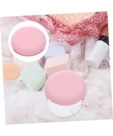 Silicone Makeup Puff Holder - Travel Cosmetic Box for Makeup Sponges (7.5x7.5x2 cm) - Pink - Buy Online on GoSupps.com