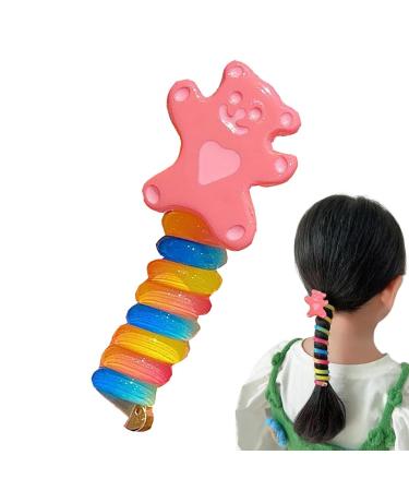Colorful Telephone Wire Hair Bands | Colorful Braided phone Wire Hair Ties - Comfortable Phone Cord Wear-Resistant Ponytail Holder Hair Ties for Kids 3-6