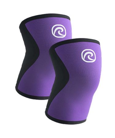Rehband Kniebandage strength sport knee support for cross fit & heavy training Knee Sleeve made of 5 mm neoprene in many colors & sizes unisex XL purple - 1 pair