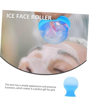 Buy Silicone Ice Roller Tray for Face - Facial Massager & Skin Therapy Tool | Ice Cube Holder 9.5x7.2cm - Blue - Buy Online on GoSupps.com