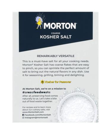 Morton Coarse Kosher Salt - 48oz | Authentic Flaky Texture for Seasoning and Cooking - Buy Online on GoSupps.com