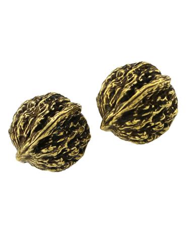 Coolhiya 1 pair of copper walnut Foot photo props tree exercise massage balls ornament walnut model massive large walnut whom wan decorations trailer accessories