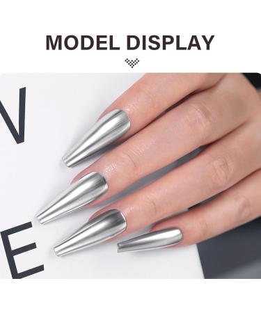 Metallic Painting Gel - Silver Metal Painted Gel Nail Polish - 3D Metal Painting Gel Drawing Mirror Silver UV Painting Gel - Glossy DIY Nail Art for Women Girls - Buy Online on GoSupps.com