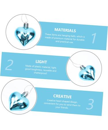 ifundom 24 Pcs Valentine's Day Pendant Trinkets Baby Heart-Shaped Bluex2pcs 5x4cmx2pcs - Buy Online on GoSupps.com