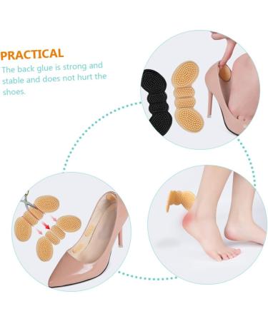 FRCOLOR 4 Pairs Butterfly High Heel Cushions - Self-Adhesive Silicone Shoe Inserts for Women - Comfortable Heel Grips & Liners (10x4CM - Buy Online on GoSupps.com
