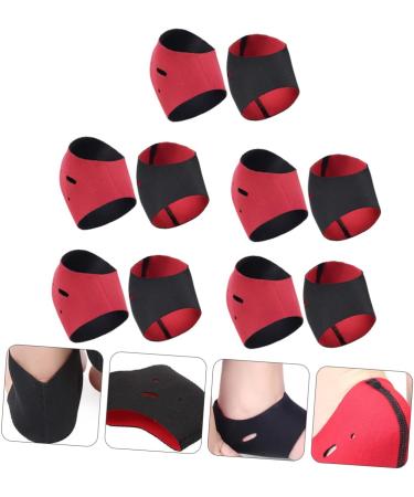 Beavorty Silicone Heel Protector Black 5 Pairs - Comfortable Heel Support for Exercise | Ankle Pad Brace for Ankle Support - Buy Online on GoSupps.com