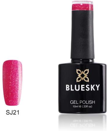 Bluesky Gel Nail Polish Crystal Bright Pink SJ21 Glitter Long Lasting Chip Resistant 10 ml (Requires Drying Under UV LED Lamp) - Buy Online on GoSupps.com