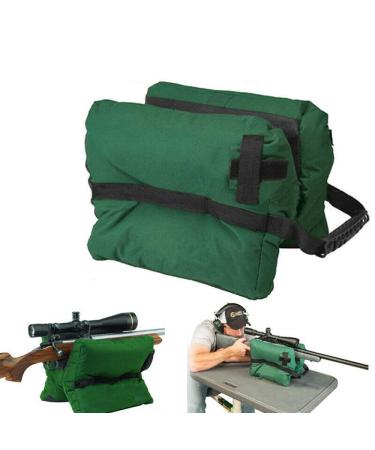 Unfilled Front Shooter's Gun Rest Sand Bags Rifle Shooting Bench Steady Green
