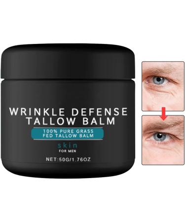 Tallow Face Moisturizer | Wrinkles Defense Tallow Face Wash Tallow Night Serums and Cream | Skin Care Moisturizer for Men Diminish Fine Lines and Wrinkles 50g - Buy Online on GoSupps.com