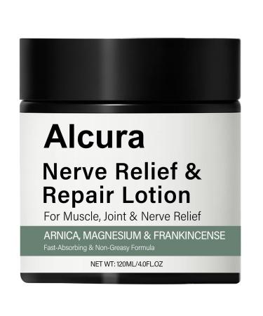 Alcura Nerve Cream Relief and Repair Lotion With Frankincense Arnica Vitamin C Carbomer | Intense Moisture Repair Body Lotion for Feet Legs Hands Arms Back & Neck (1 PCS)