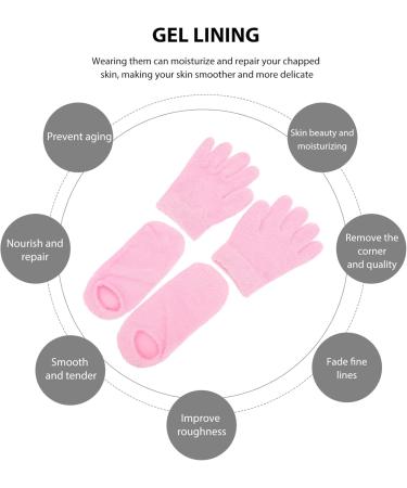FOMIYES 4 Pairs Gel Care Kit Overnight Moisturizing Gloves Heel Moisturizing Socks Hand Gloves Moisturizing Socks for Men Gel Foot Covers and Gloves Dry Hands Facial Mask Yarn Miss - Buy Online on GoSupps.com