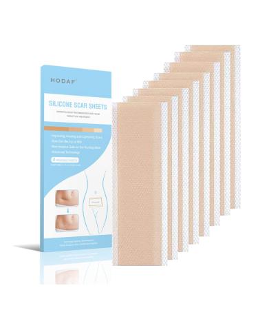 KAIJIELY Innovations Silicone Scar Sheets 6 Strips 5.7 X 1.57 for Surgical Scars C-Section Keloid Plastic & General Surgery Silicone Scar Strips Silicone Gel Sheets for Scars(6)