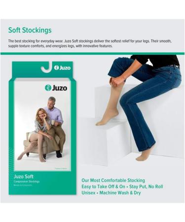 Buy JUZO 20-30 mmHg Soft Knee High Compression Socks - Size III Short Silicone Navy - Best International Shipping - Buy Online on GoSupps.com